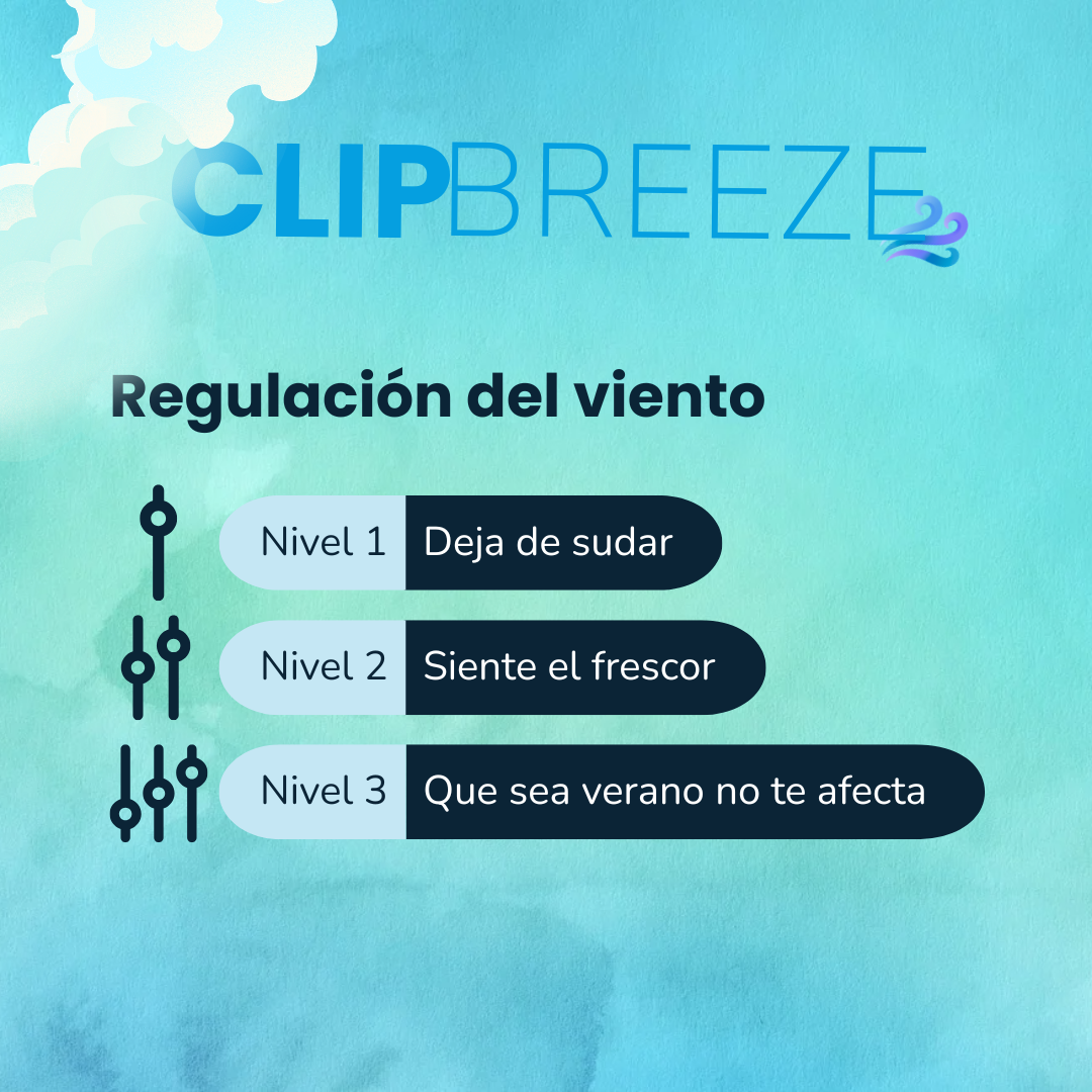 Miniventilador portátil con clip